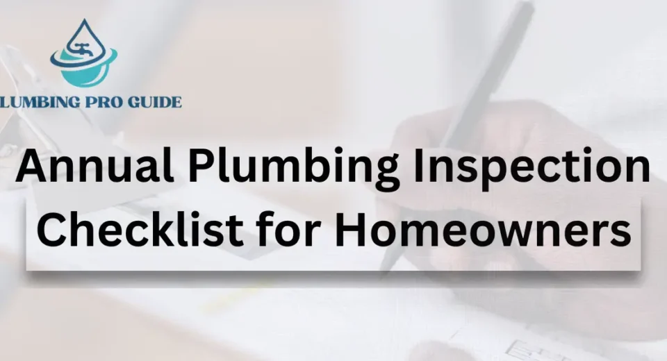 Plumbing Inspection checklist