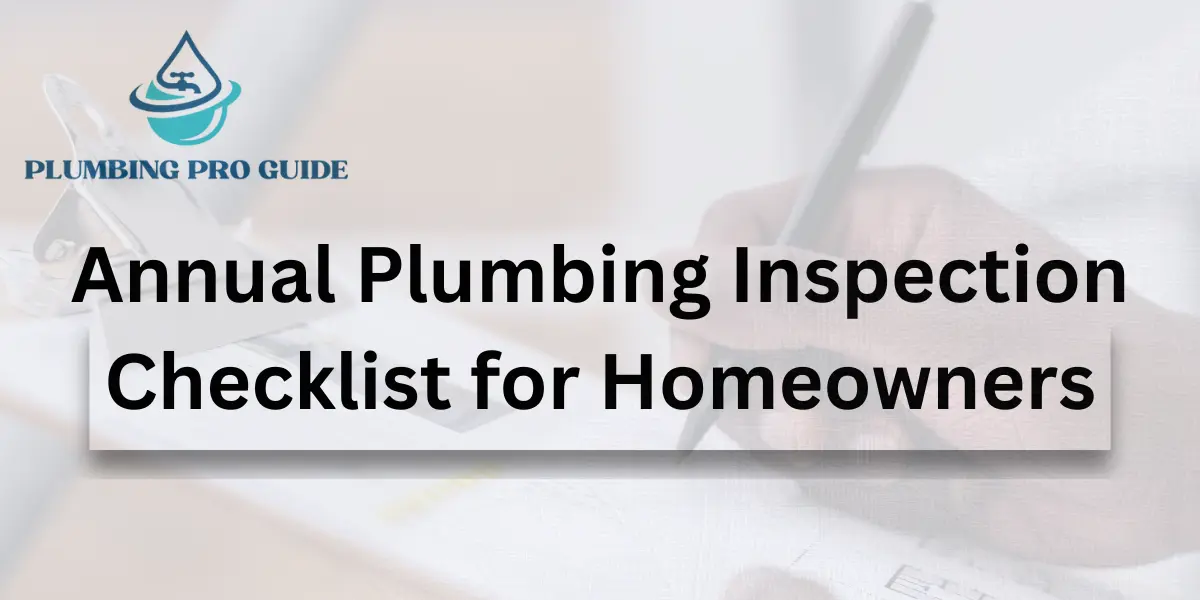 Plumbing Inspection checklist