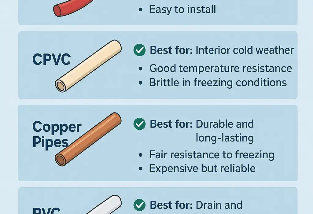 Best Plumbing Pipes for Cold Weather