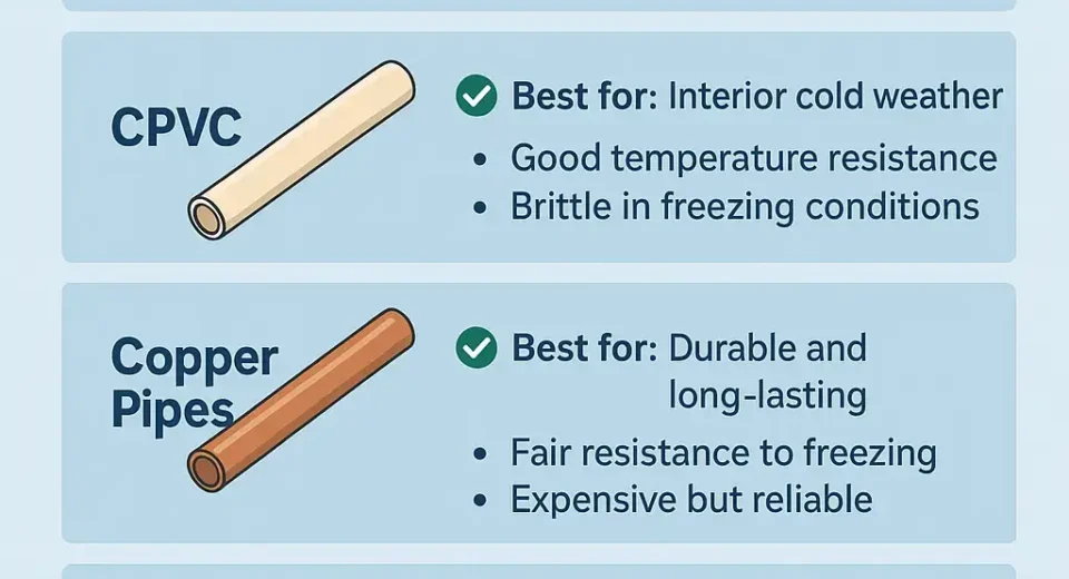 Best Plumbing Pipes for Cold Weather